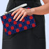 Floral Art Deco Vegan Leather Wristlet